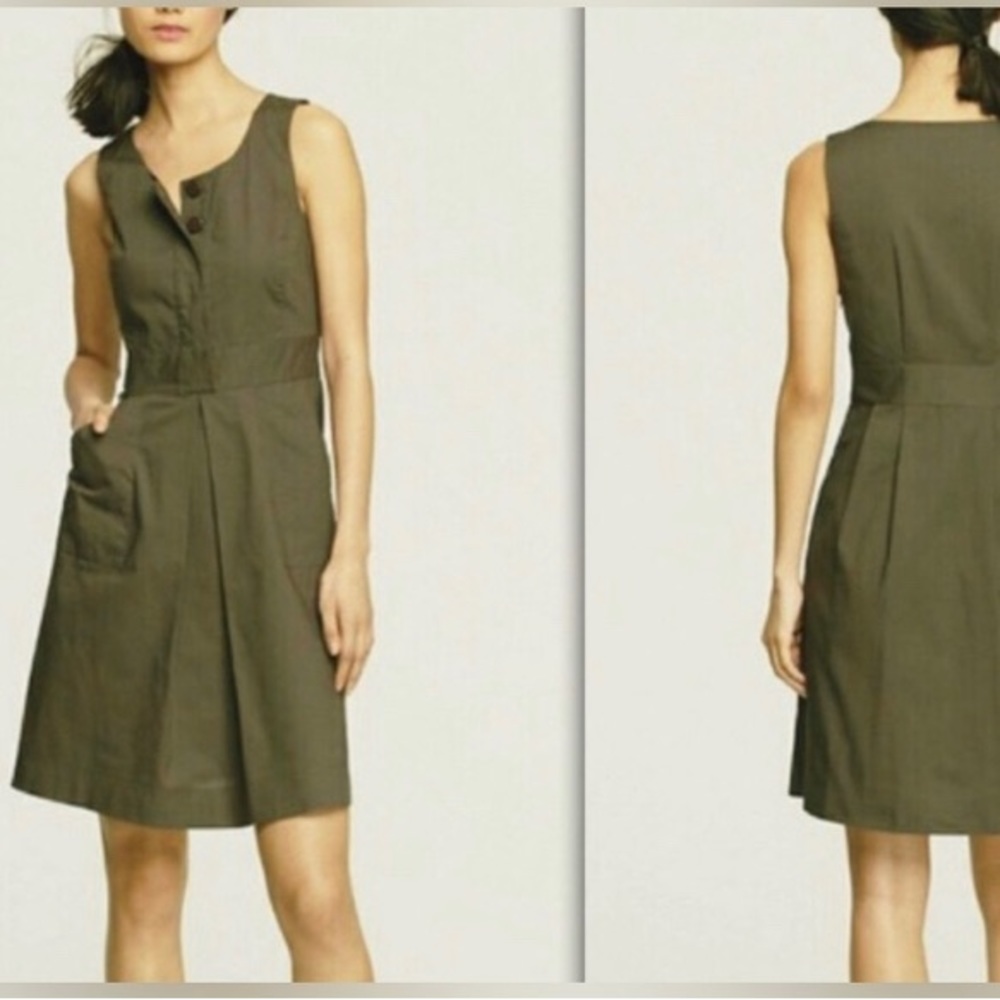 EUC J. Crew Caroline Dress in Olive Size 4